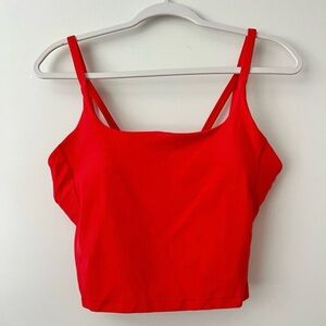 Lululemon Strappy Nulu Shelf Tank - love red - size 10